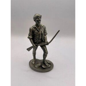 Revolutionary War Minuteman Figurine By Hudson Pewter 1975